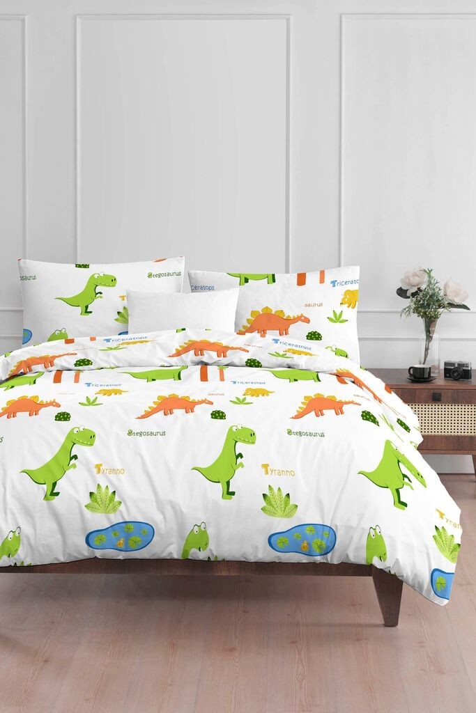 L'essentiel Maison Set posteljina Dinolar, 140x200 cm, Beli