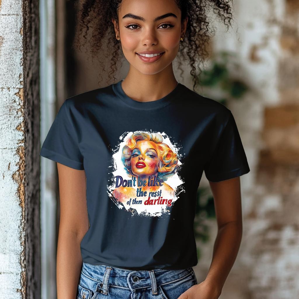 Camiseta Majica sa štampanim printom Cam 923, Ženska, Teget