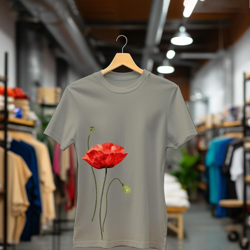 Camiseta Majica sa štampanim printom Cam 990, Ženska, Kaki