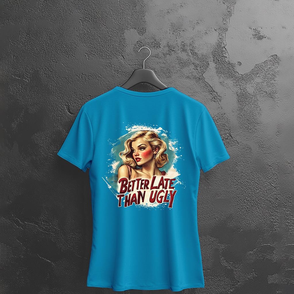 Camiseta Majica sa štampanim printom Cam 921, Ženska, Akva