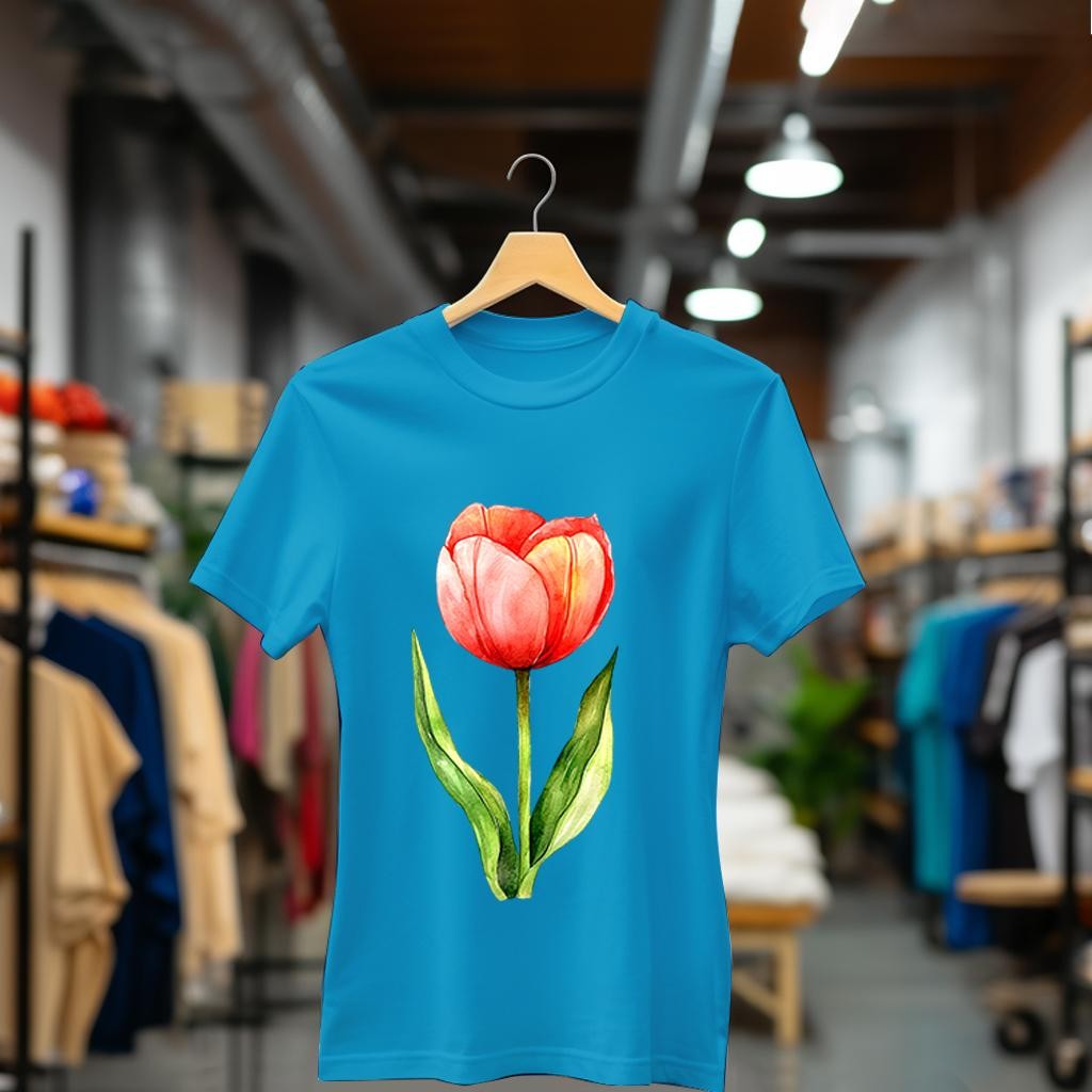 Camiseta Majica sa štampanim printom Cam 954, Ženska, Akva