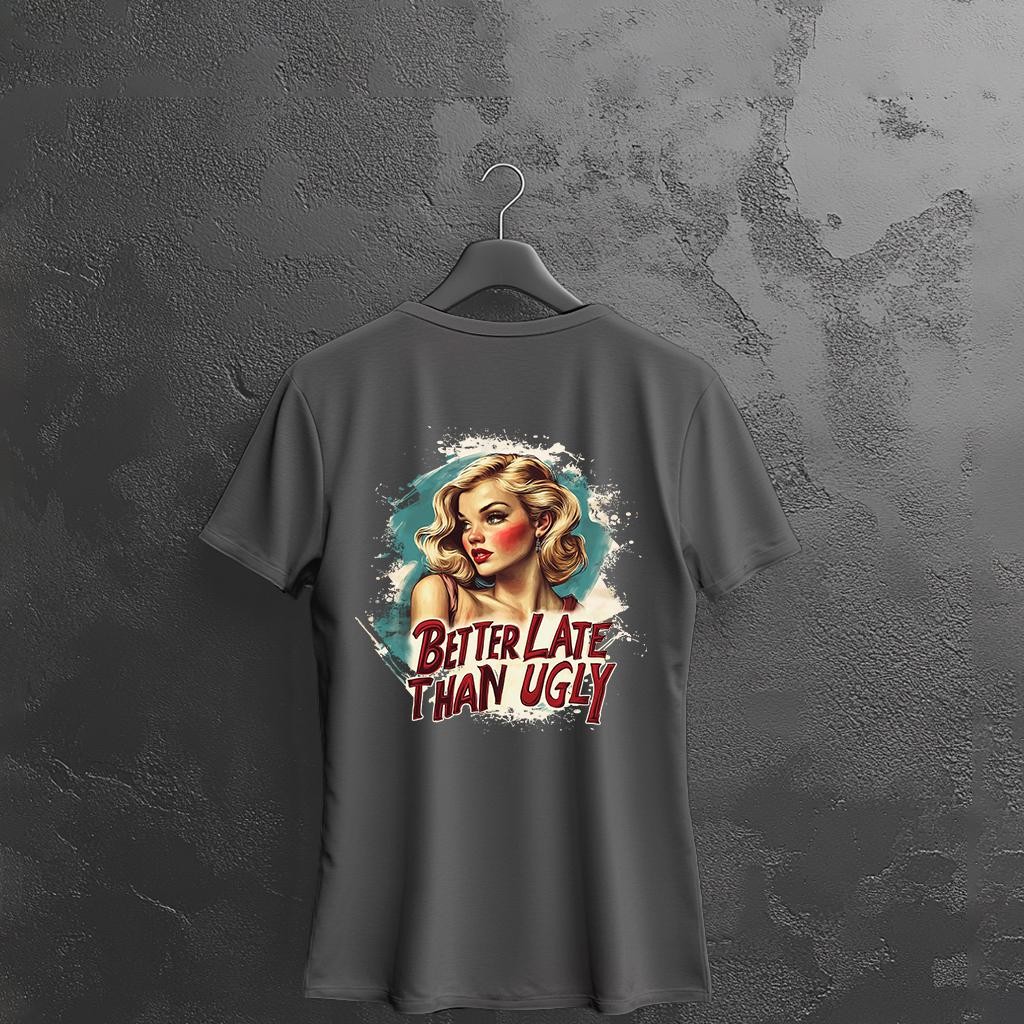 Camiseta Majica sa štampanim printom Cam 921, Ženska, Tamnosiva