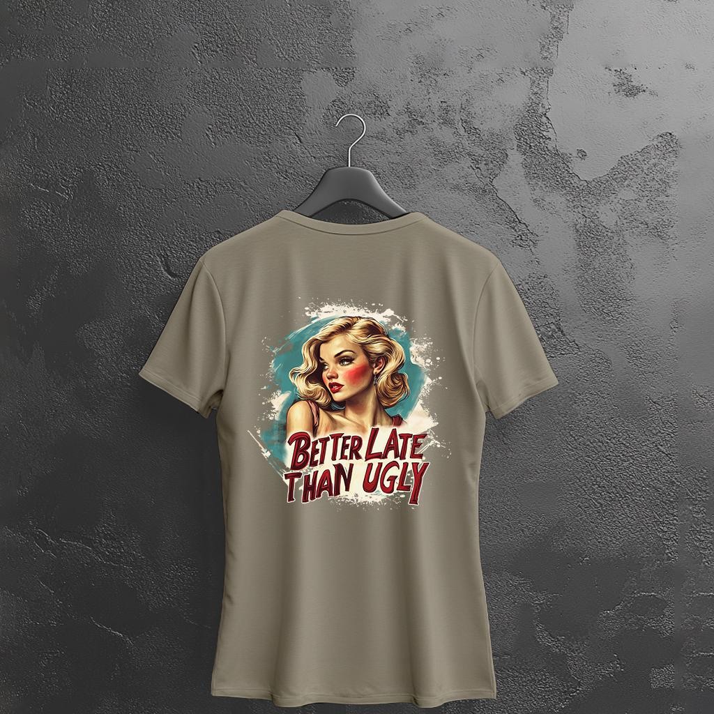 Camiseta Majica sa štampanim printom Cam 921, Ženska, Kaki