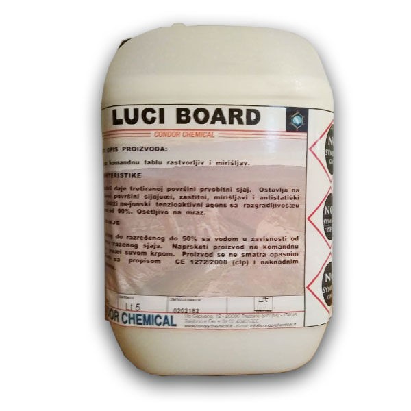 Condor Chemical Mleko za tablu automobila Luci Board, 5 L