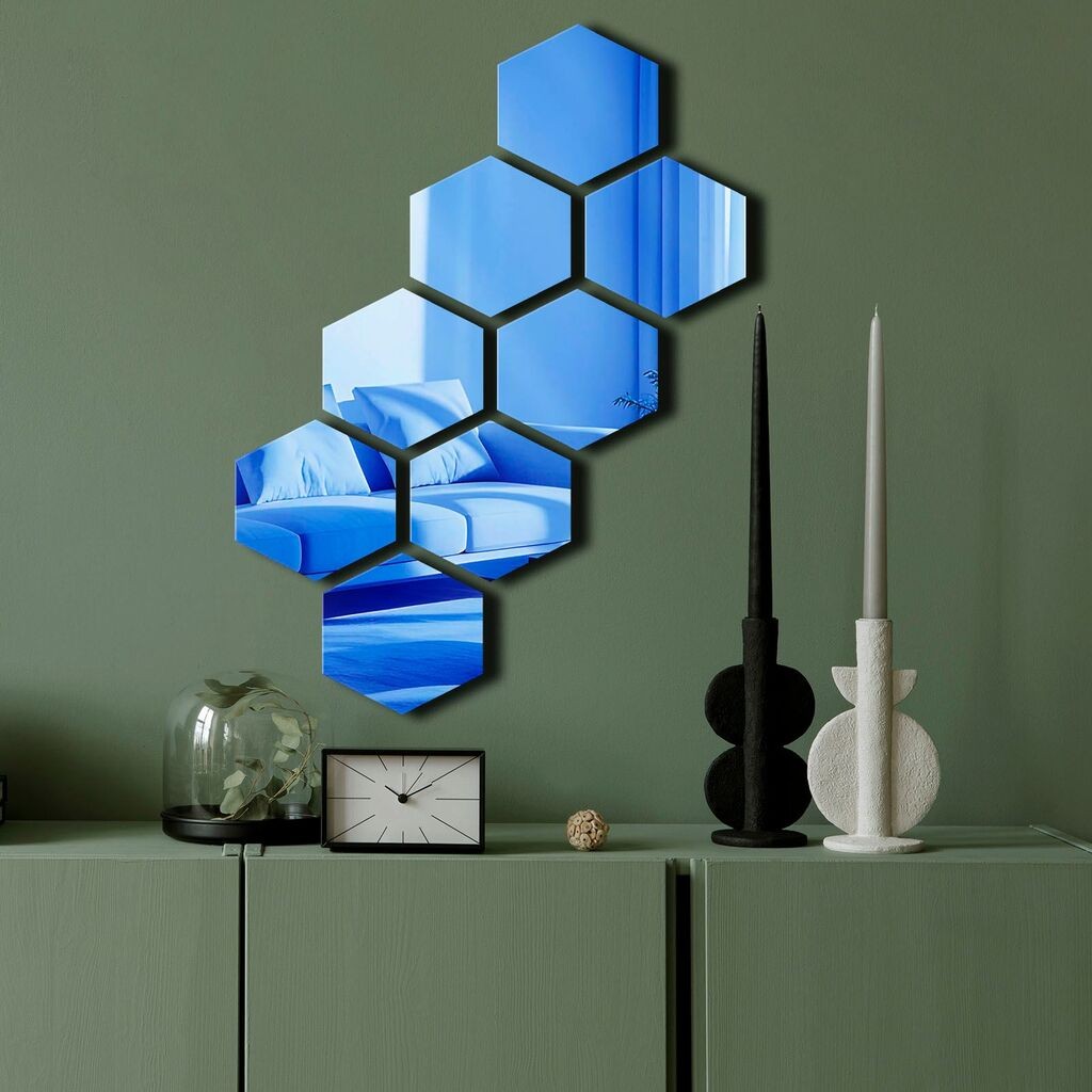 Wallity Ogledalo Ozgl525, 44x60 cm, Plavo