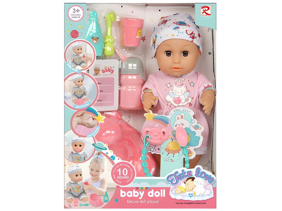 Lutka beba sa nošom i flašicom, Roze