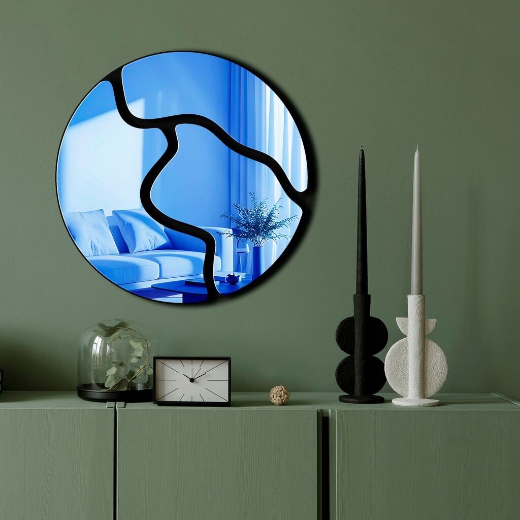 Wallity Ogledalo Ozgl507, 48x48 cm, Plavo