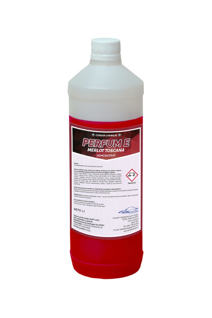Condor Chemical Koncentrat parfema za automobil Merlot Toscana, 1 l