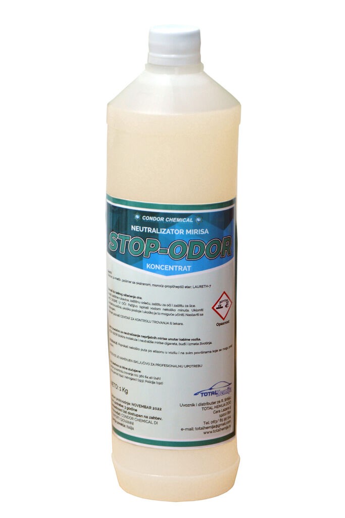 Condor Chemical Neutralizator mirisa za automobile i prostorije Stop Odor, 1 kg