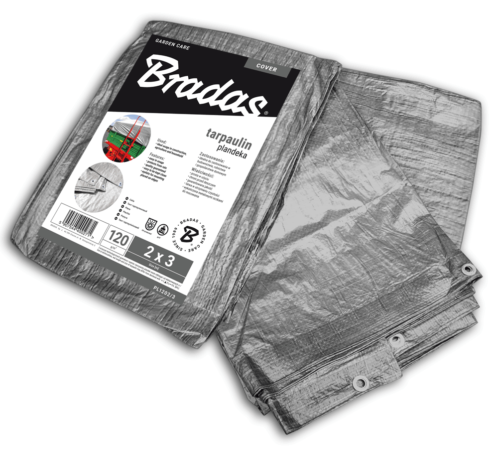 Bradas Cerada Plandeka 120 gr, 4x6, Siva