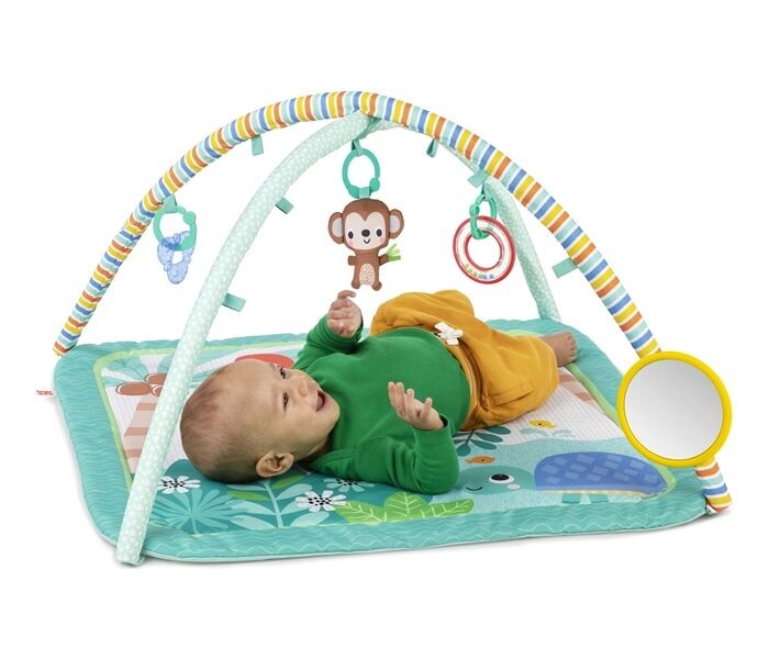 Kids II Podloga za igru za bebu Palm Party Bright Starts 12812, 81x45.7x81cm, Zelena