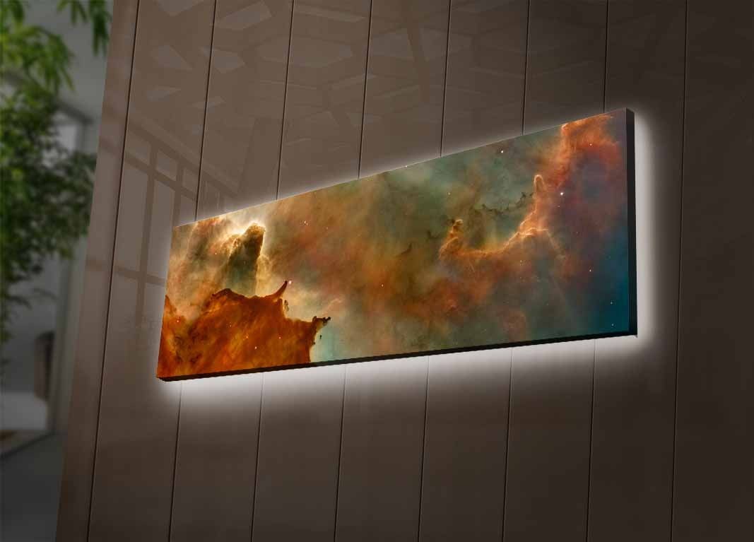 Wallity Slika na platnu sa LED osvetljenjem 30x90cm