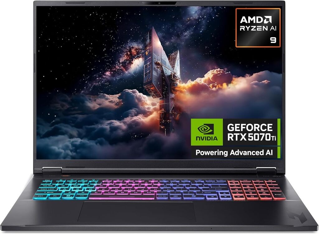 Acer Gaming laptop Nitro V16S AI ANV16S-61 NoOS/16" 180Hz/Ryzen AI 9 365/32GB/1TB SSD/RTX 5070-8GB/backlit/crna
