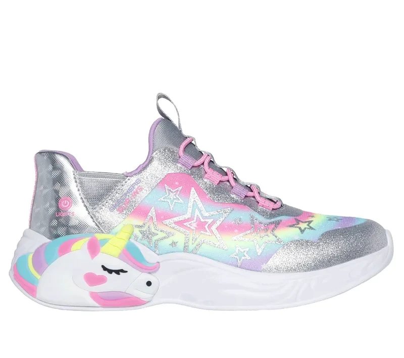 SKECHERS Patike za devojčice Unicorn Dreams, Mrežaste, Srebrne boja