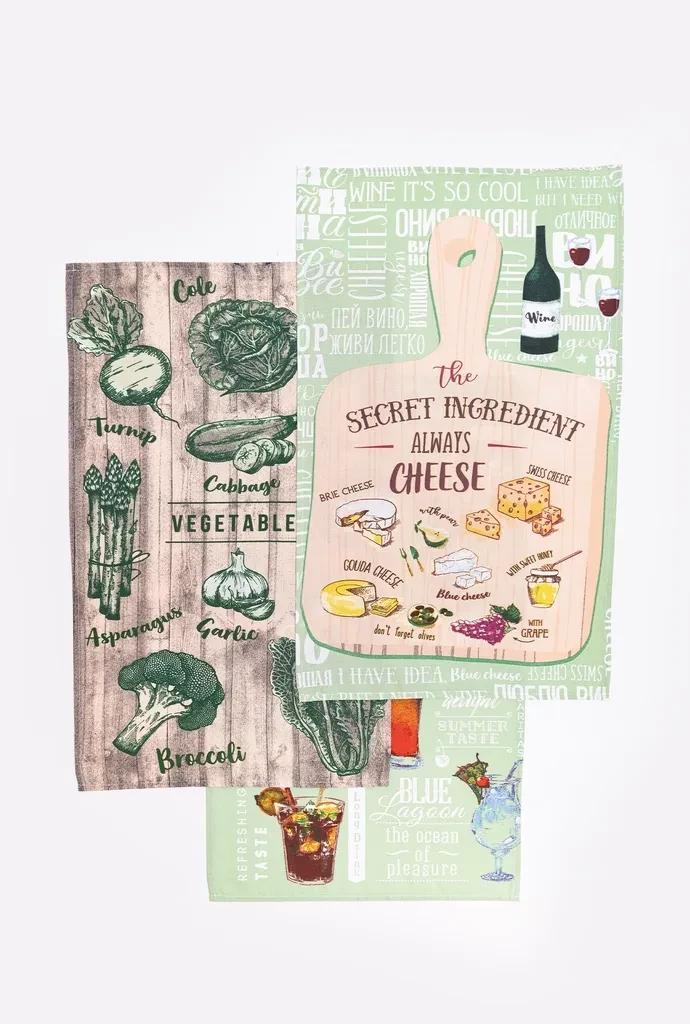 Stefan Set kuhinjskih krpa 89, 50x70cm, 3 komada, Zeleni