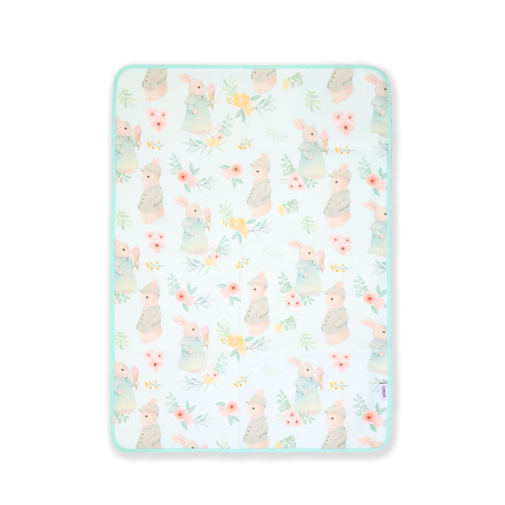 Jungle Nepromočiva podloga za krevetac sa lastišem, 60x120cm, Plava