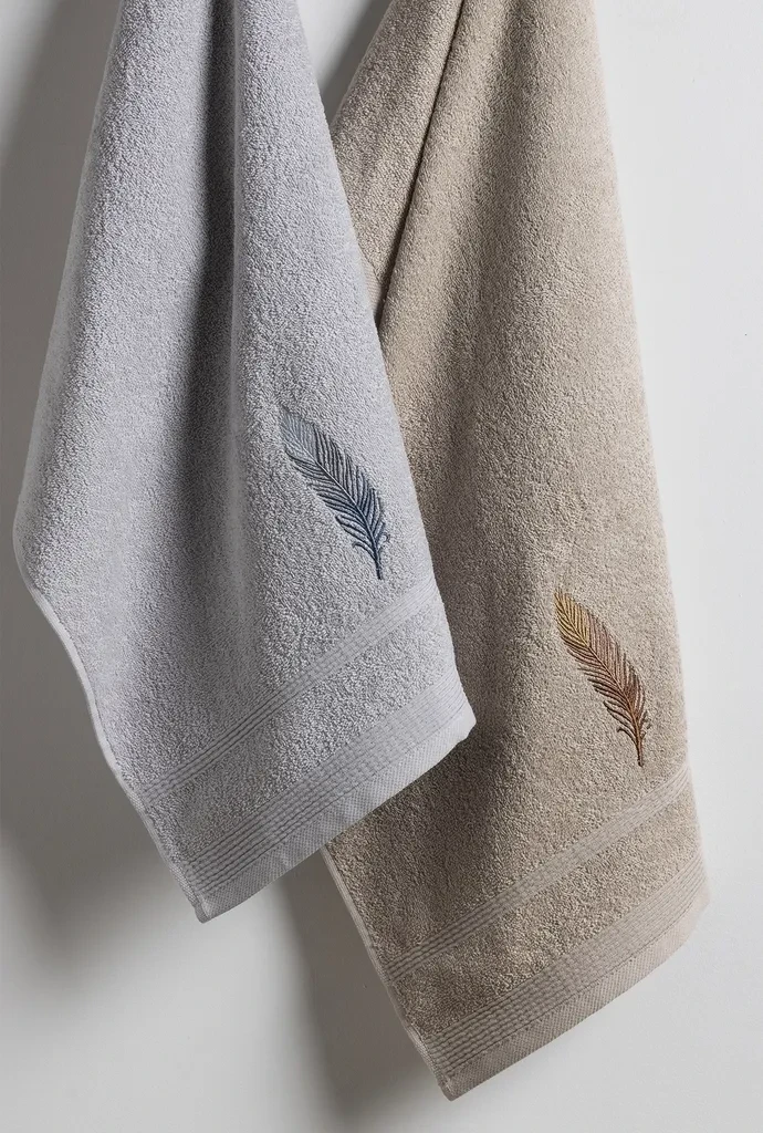 Stefan Set peškira Pero, 50x100cm, 2 komada, Sivo-krem