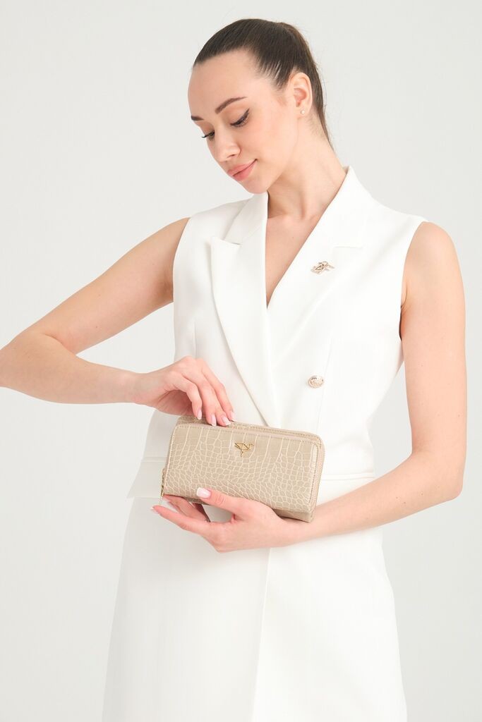 Garbalia Ženski novčanik Lizard, Bež