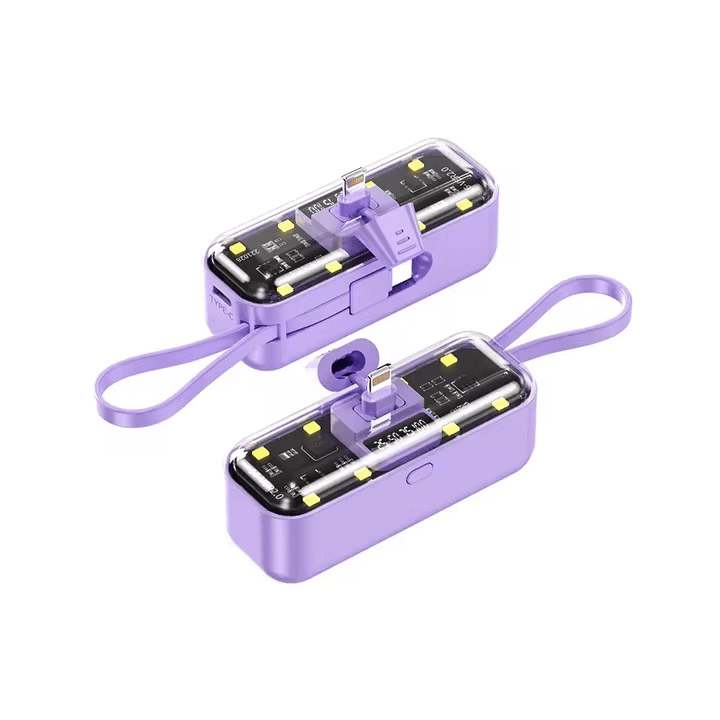 OXPOWER Eksterna baterija, 5000mAh, Lightning, Ljubičasta