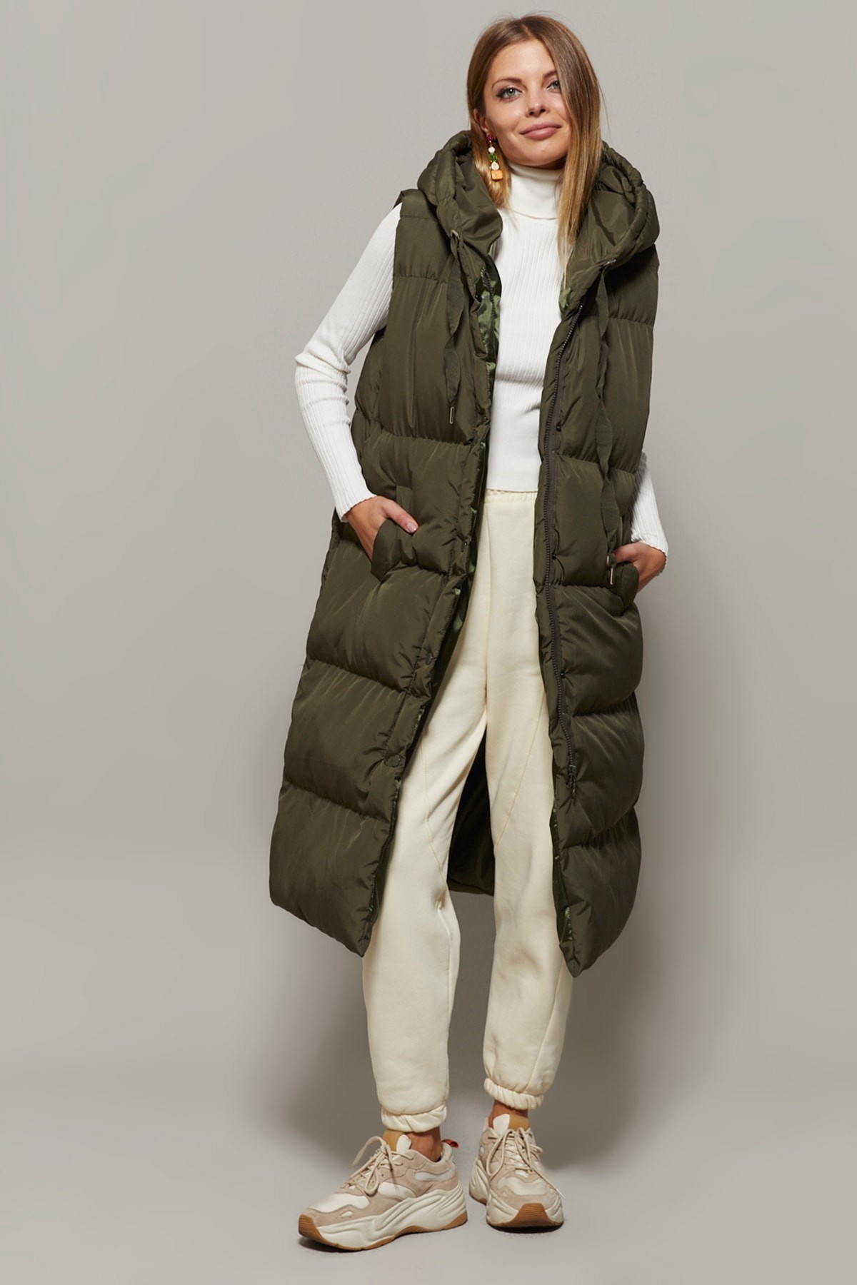 Cool & Sexy Ženski prsluk, Maslinasti