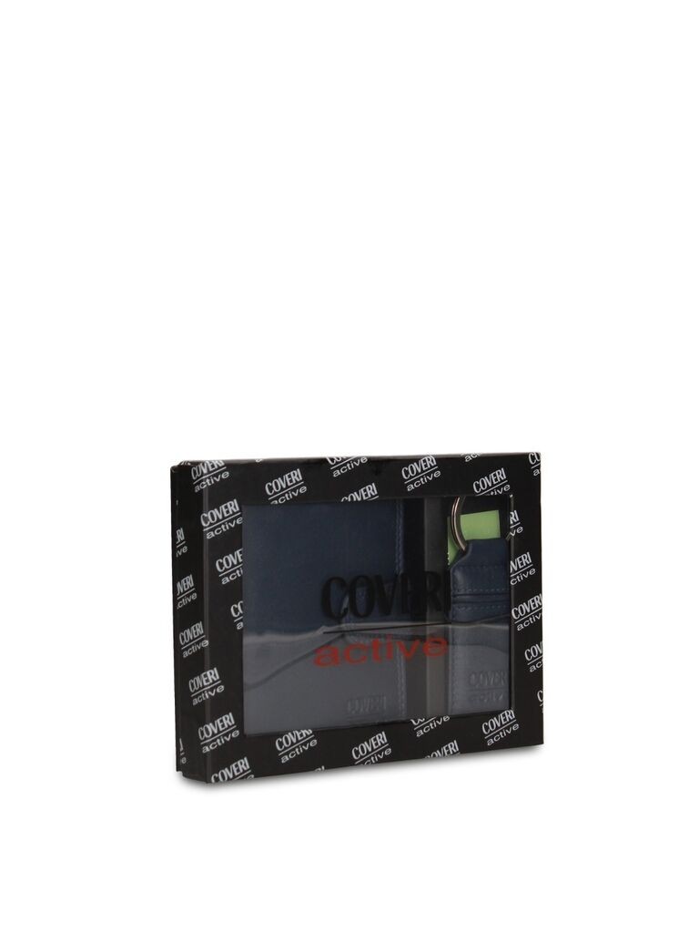 Coveri Muški set Kožni novčanik i Privezak C-1035, Plavi