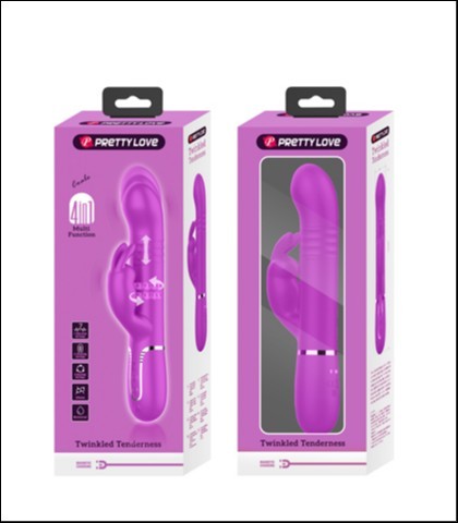 Pretty Love Vibrator sa rotirajućim kuglicama, Silikonski, 22.6cm, Roze