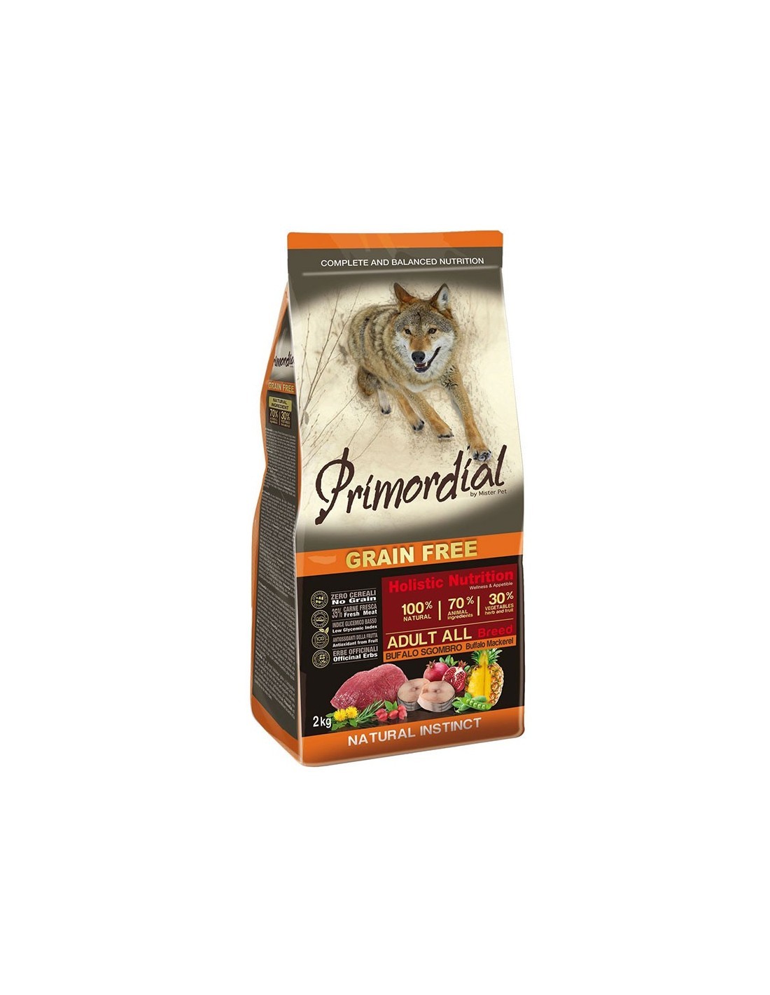 Mister pet Granule za pse Primordial Adult, Bivol i skuša, 12 kg