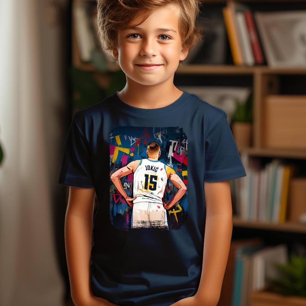 Camiseta Majica sa štampanim printom Cam 512, Dečija, Tamnoplava