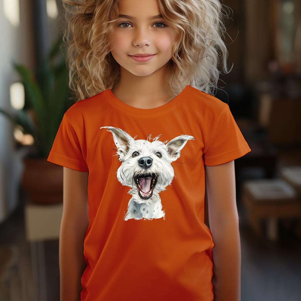 Camiseta Majica sa štampanim printom Cam 575, Dečija, Narandžasta