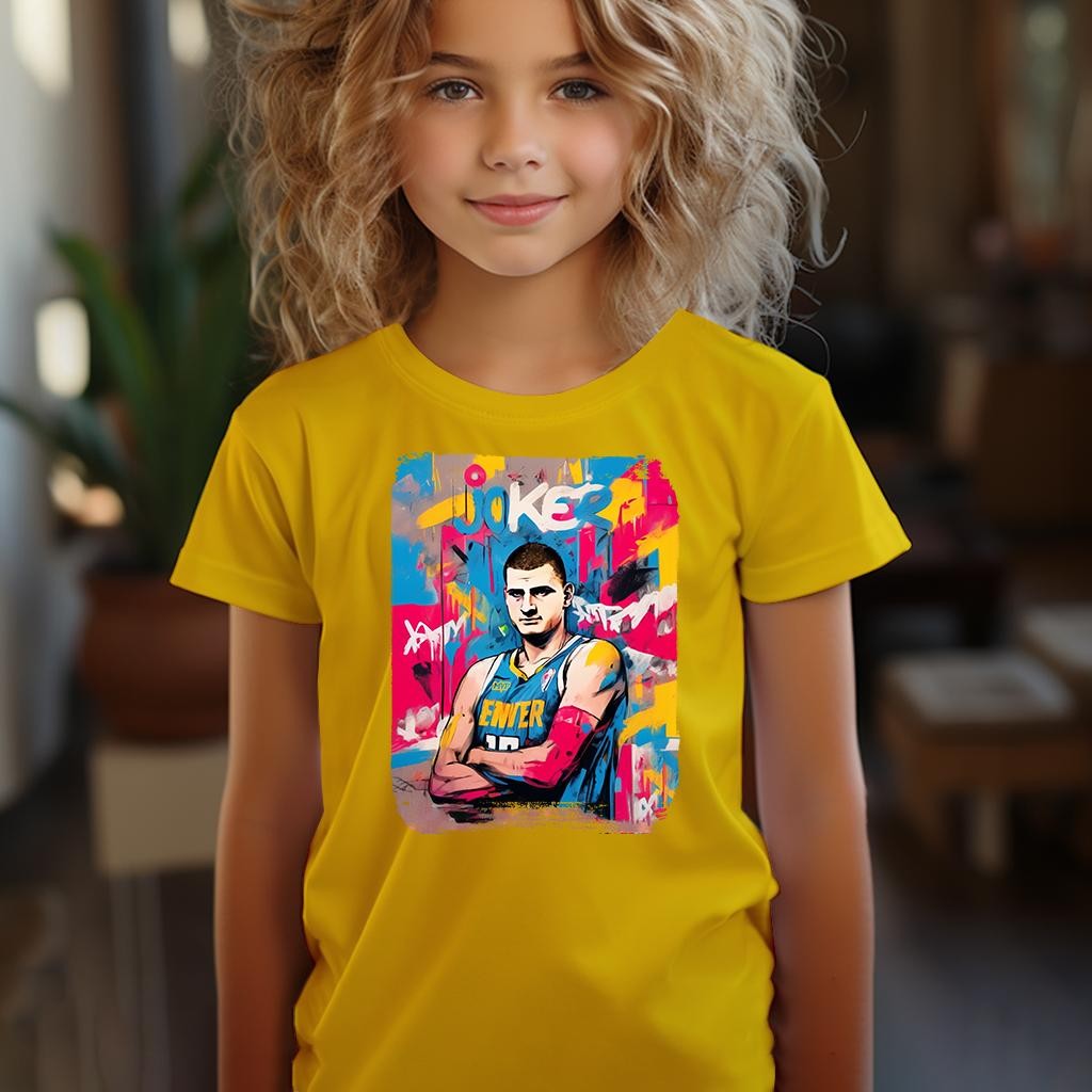 Camiseta Majica sa štampanim printom Cam 509, Dečija, Zlatne boje