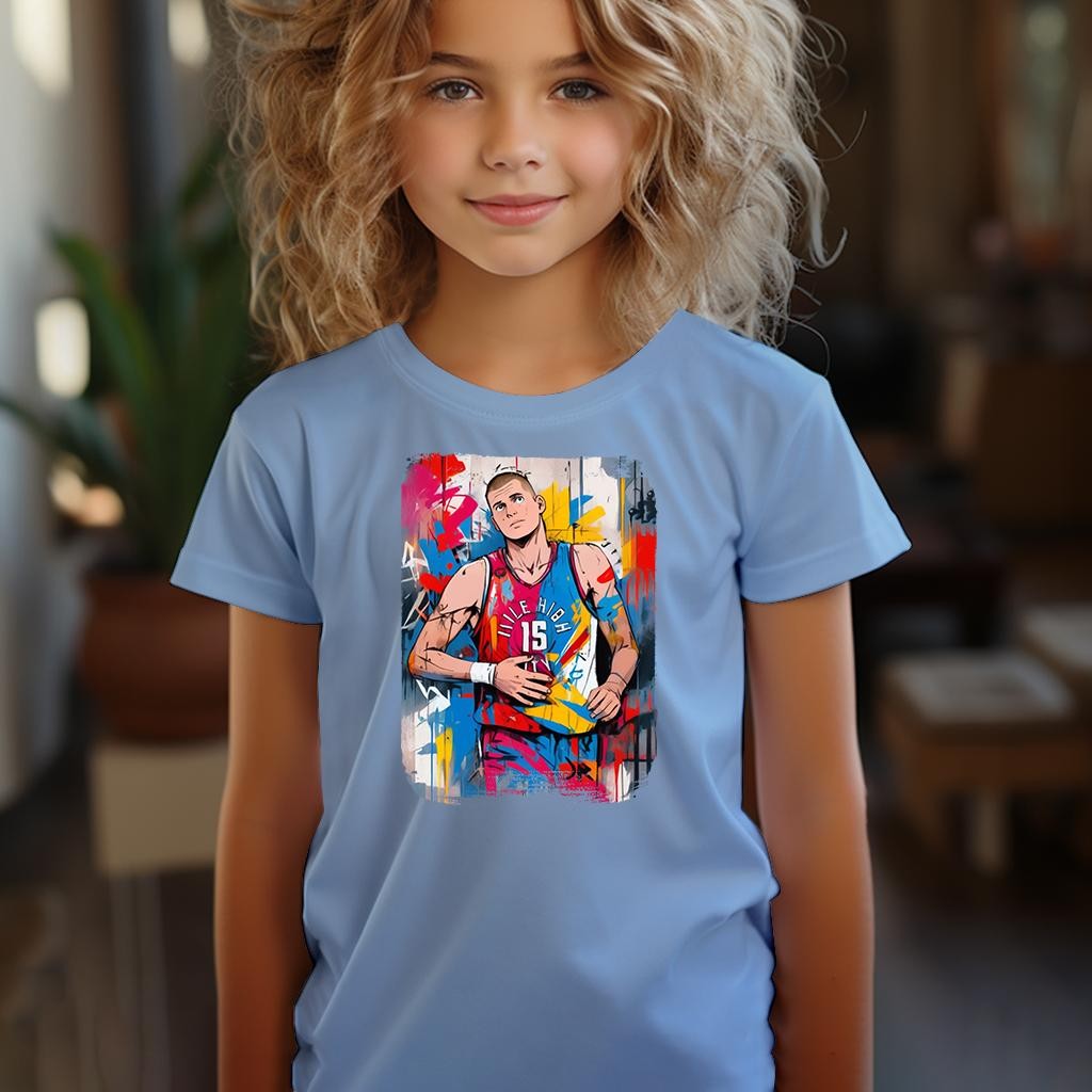 Camiseta Majica sa štampanim printom Cam 498, Dečija, Cijan