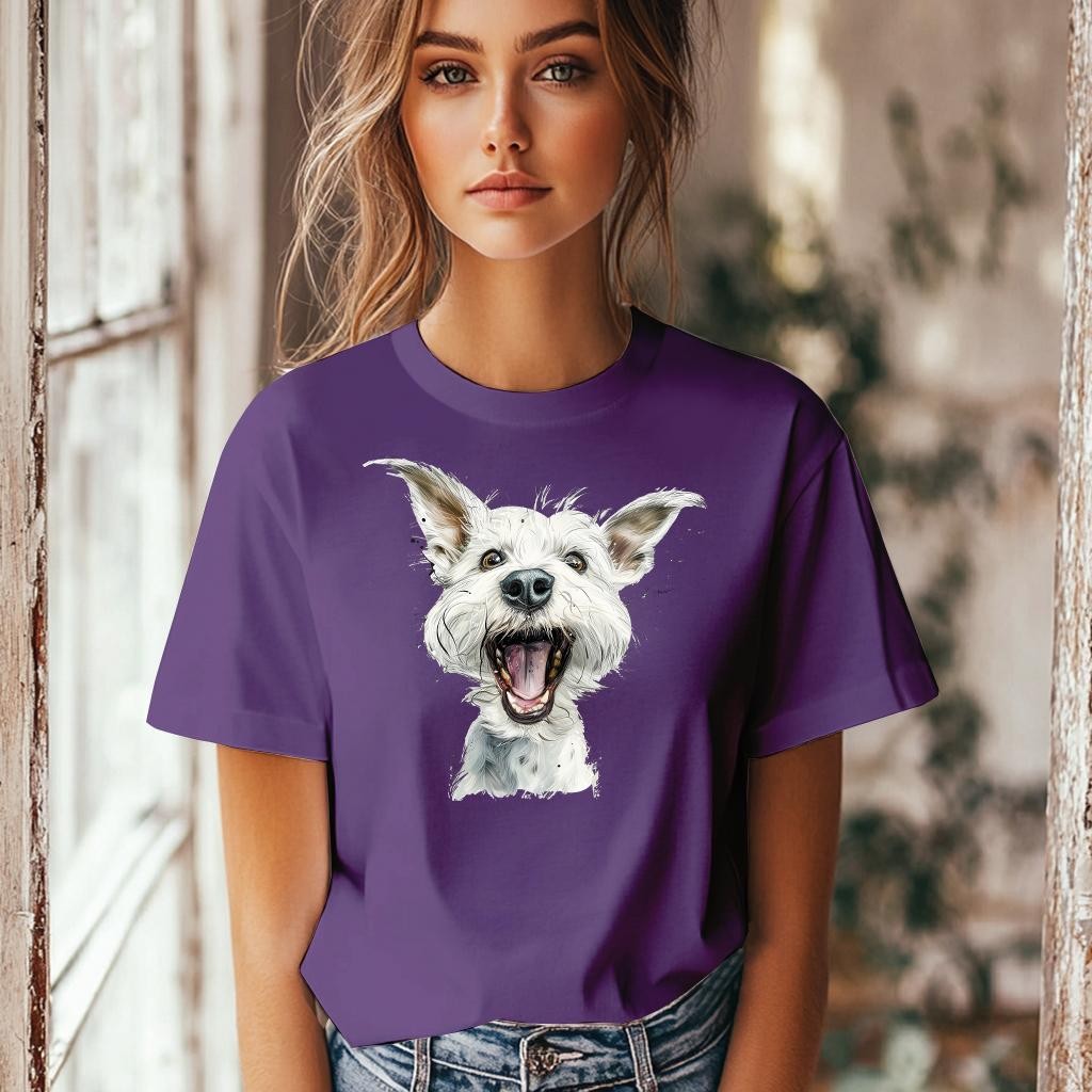 Camiseta Majica sa štampanim printom Cam 575, Ženska, Patlidžan