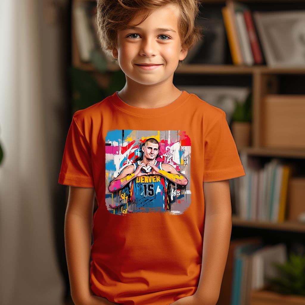 Camiseta Majica sa štampanim printom Cam 497, Dečija, Narandžasta