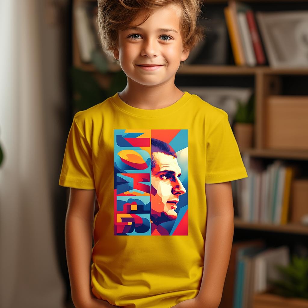 Camiseta Majica sa štampanim printom Cam 510, Dečija, Zlatne boje