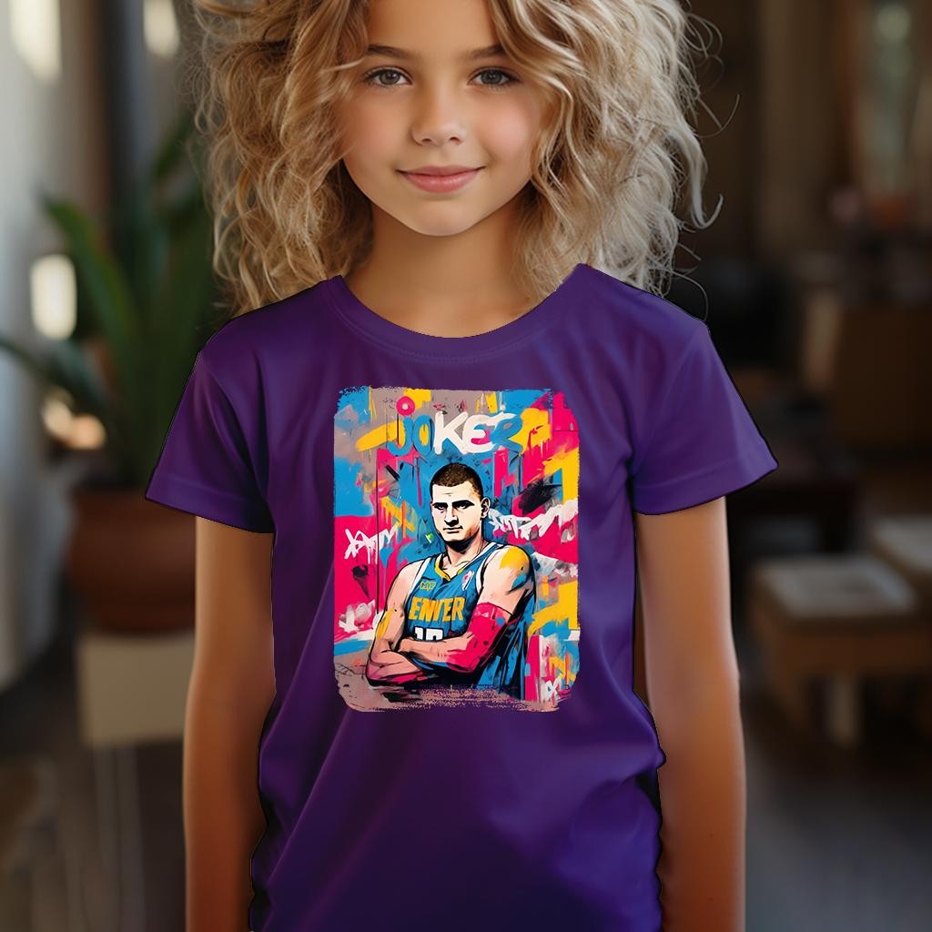 Camiseta Majica sa štampanim printom Cam 509, Dečija, Patlidžan