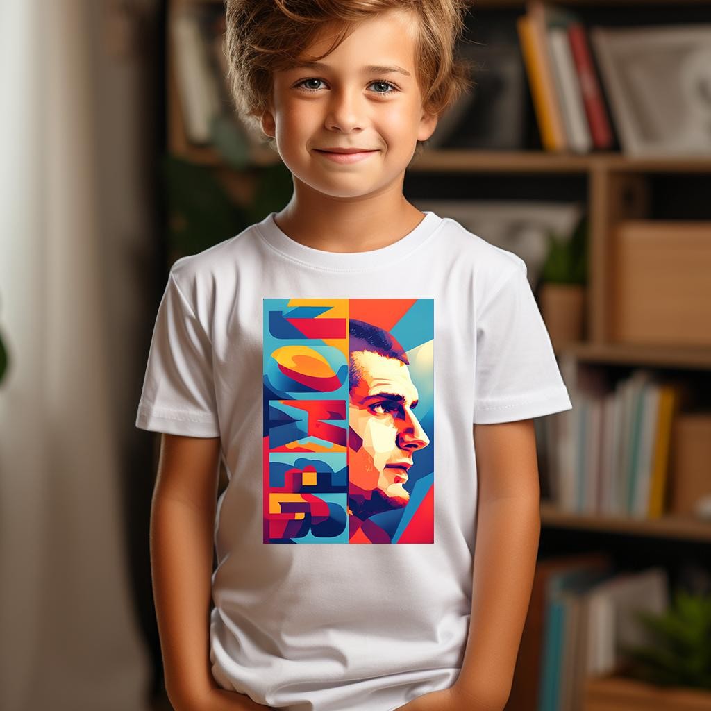 Camiseta Majica sa štampanim printom Cam 510, Dečija, Bela