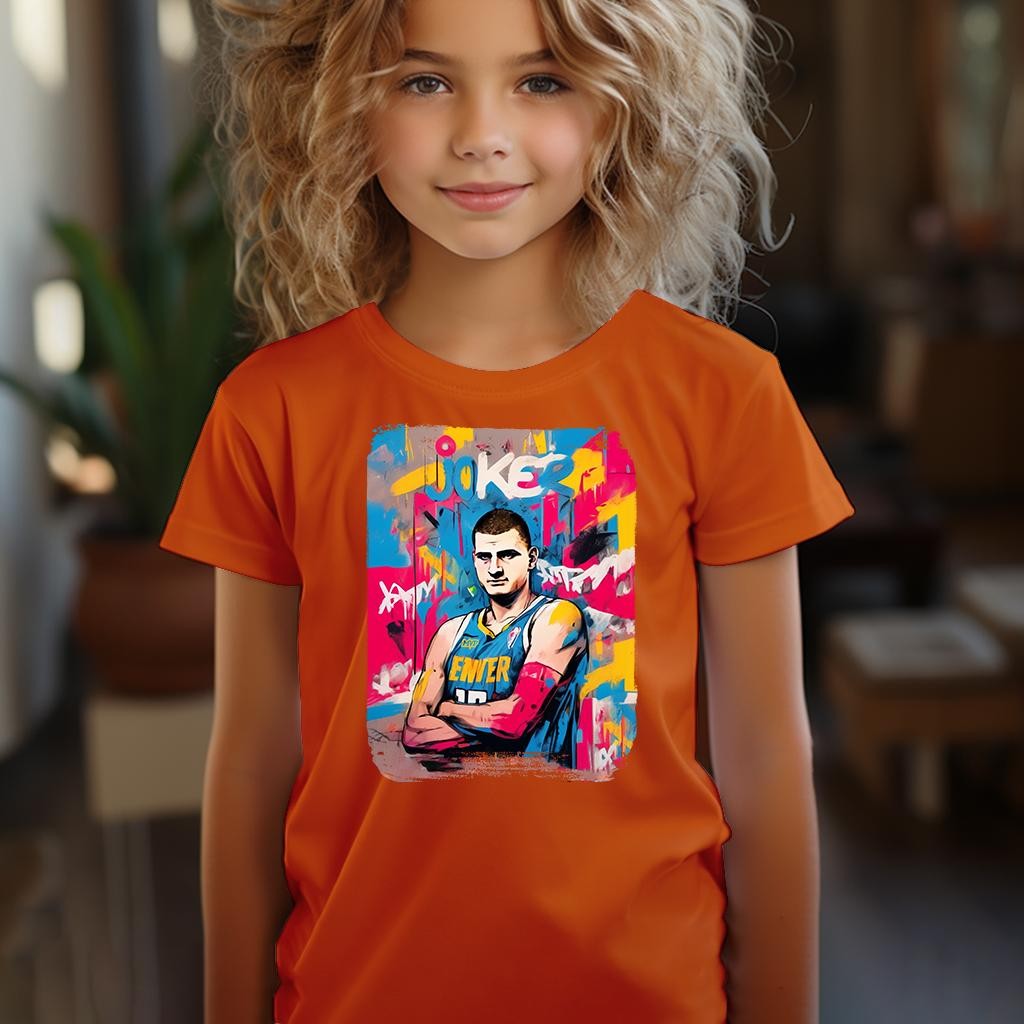 Camiseta Majica sa štampanim printom Cam 509, Dečija, Narandžasta