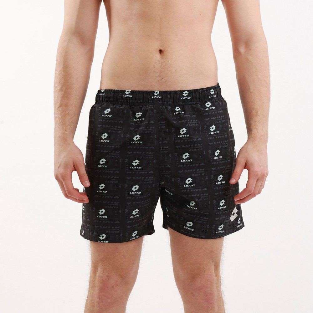 Lotto Muški kupaći logo beach shorts, Crni