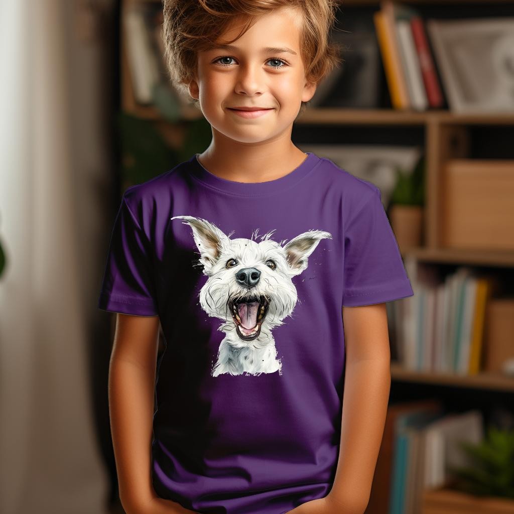 Camiseta Majica sa štampanim printom Cam 575, Dečija, Patlidžan