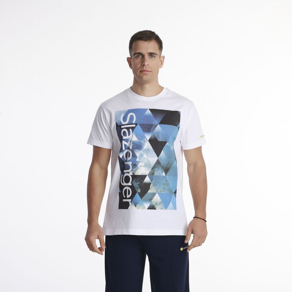 Slazenger Muška majica Graphic t shirt, Bela