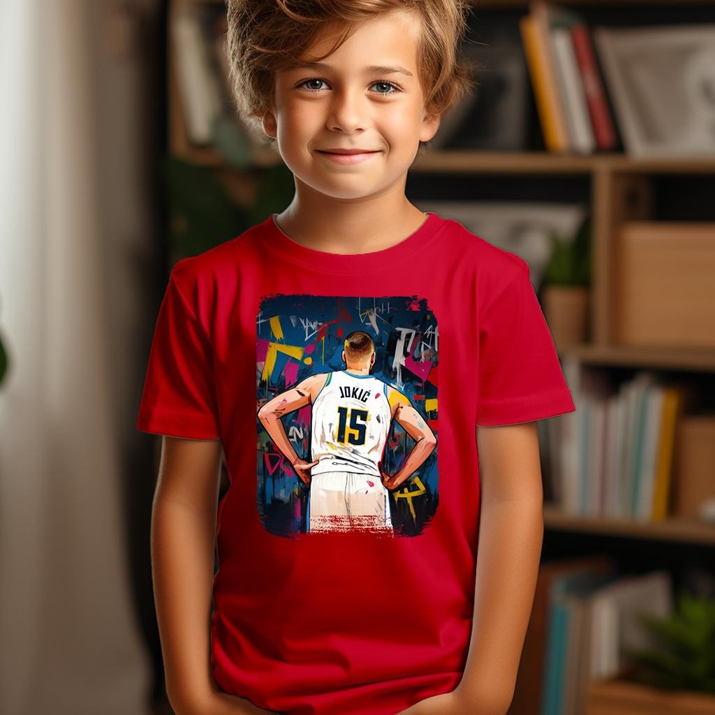 Camiseta Majica sa štampanim printom Cam 512, Dečija, Crvena