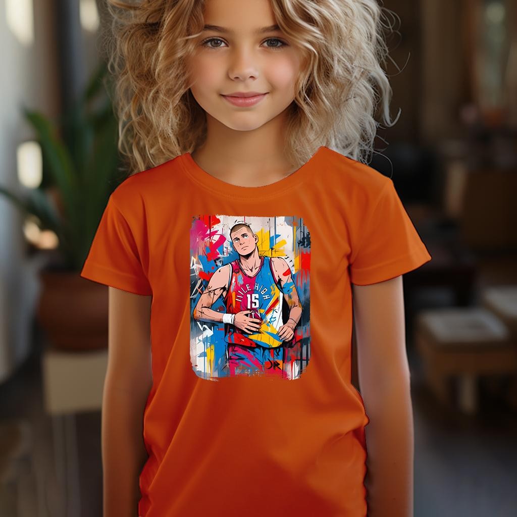 Camiseta Majica sa štampanim printom Cam 498, Dečija, Narandžasta