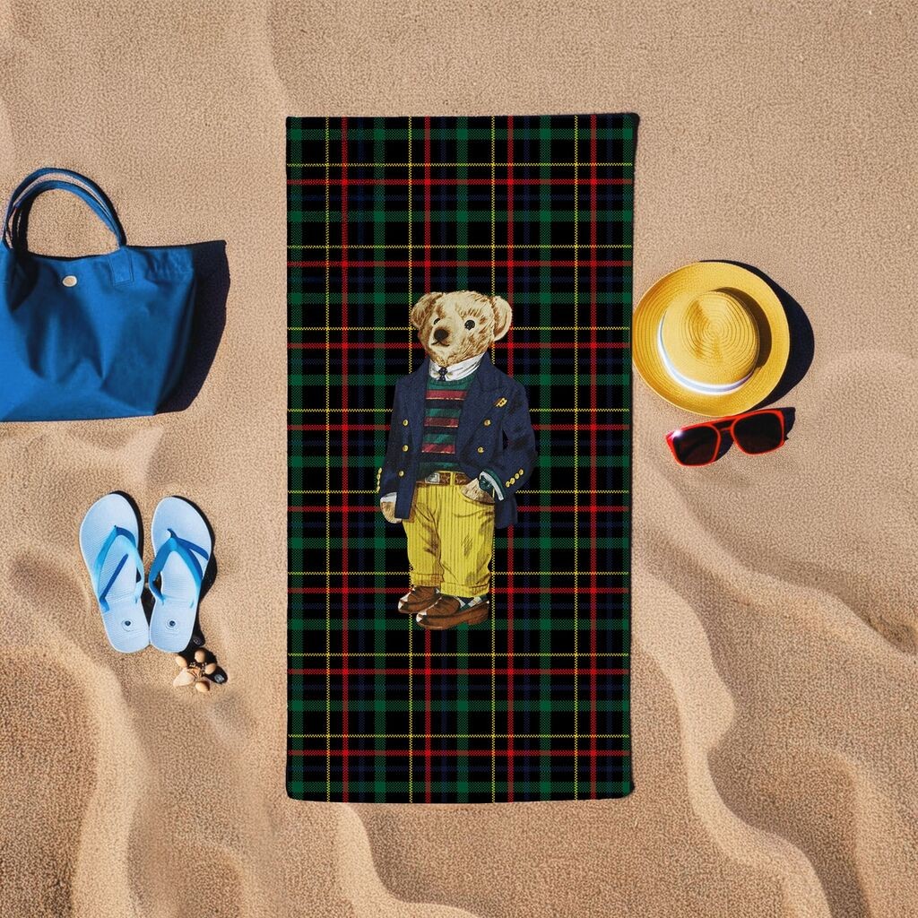 L'essentiel Maison Peškir za plažu Teddy Bear, 150x150 cm, Crni