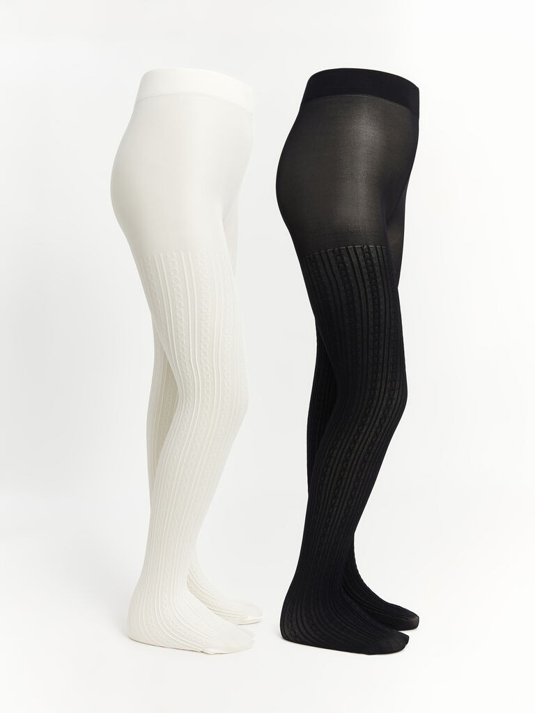 LC Waikiki Set hulahopki za devojčice W50411Z4-FEW, 2 komada, Krem - crni