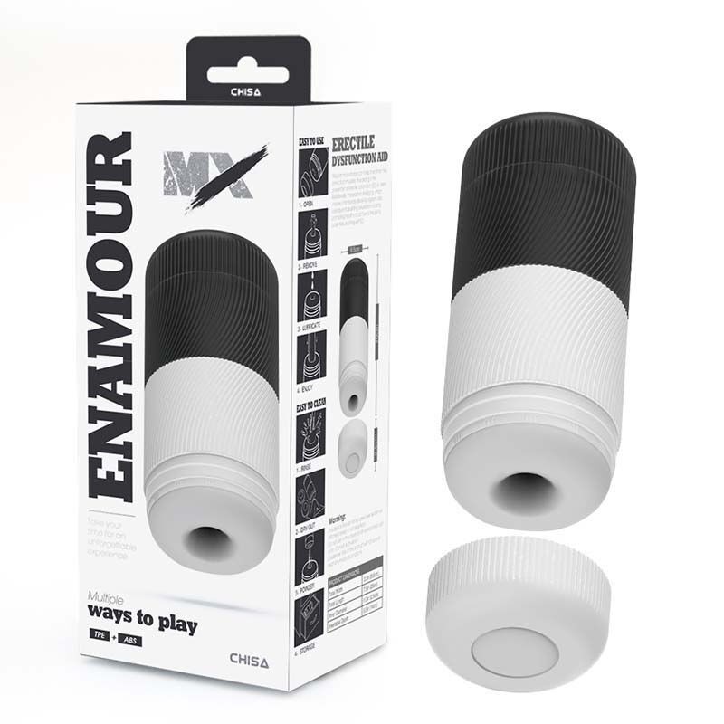 Masturbator Enamour, 20cm, Crno-belo