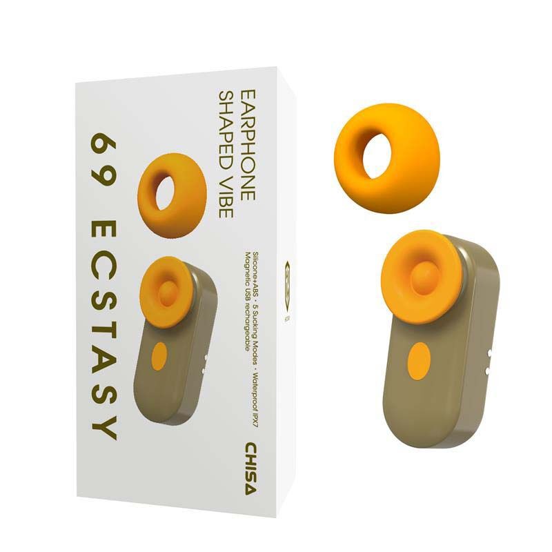 Stimulator klitorisa Earphone, 6cm, Narandžasto-zeleni