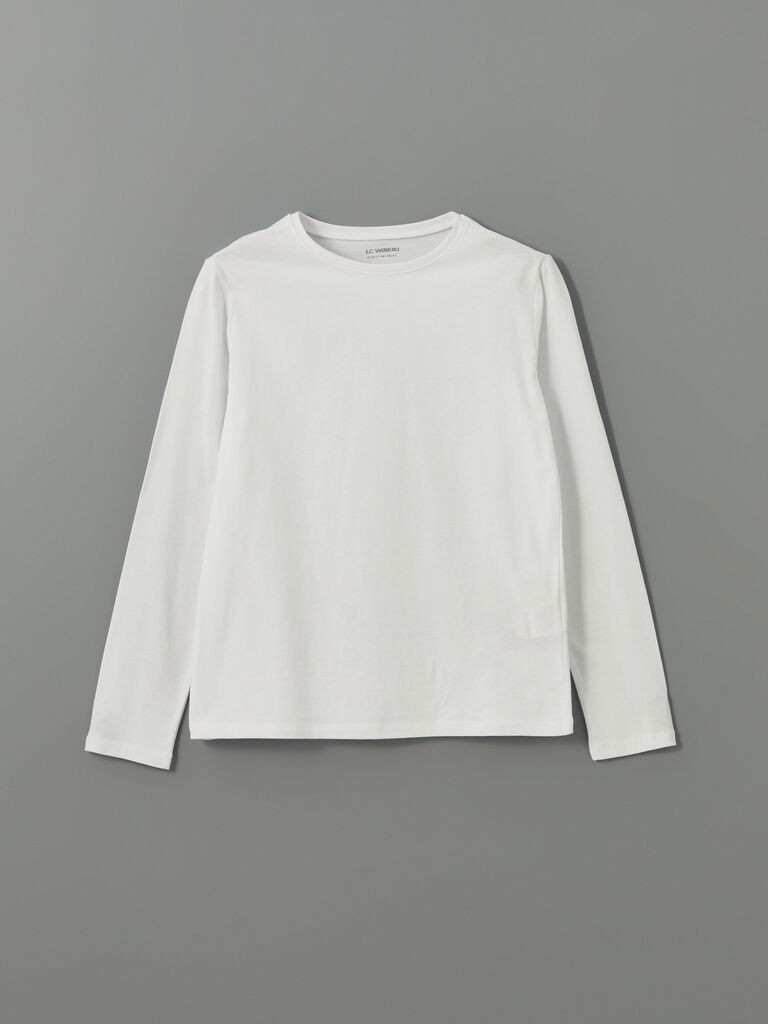 LC Waikiki Majica dugih rukava za devojčice W52227Z4-Q6K, Bela