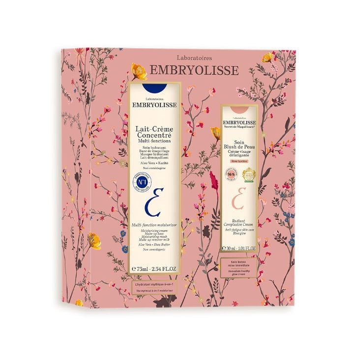 Embryolisse Set za lice Višenamenska hranljiva hidratantna krema, 75 ml + Krema za blistavu kožu, 30 ml