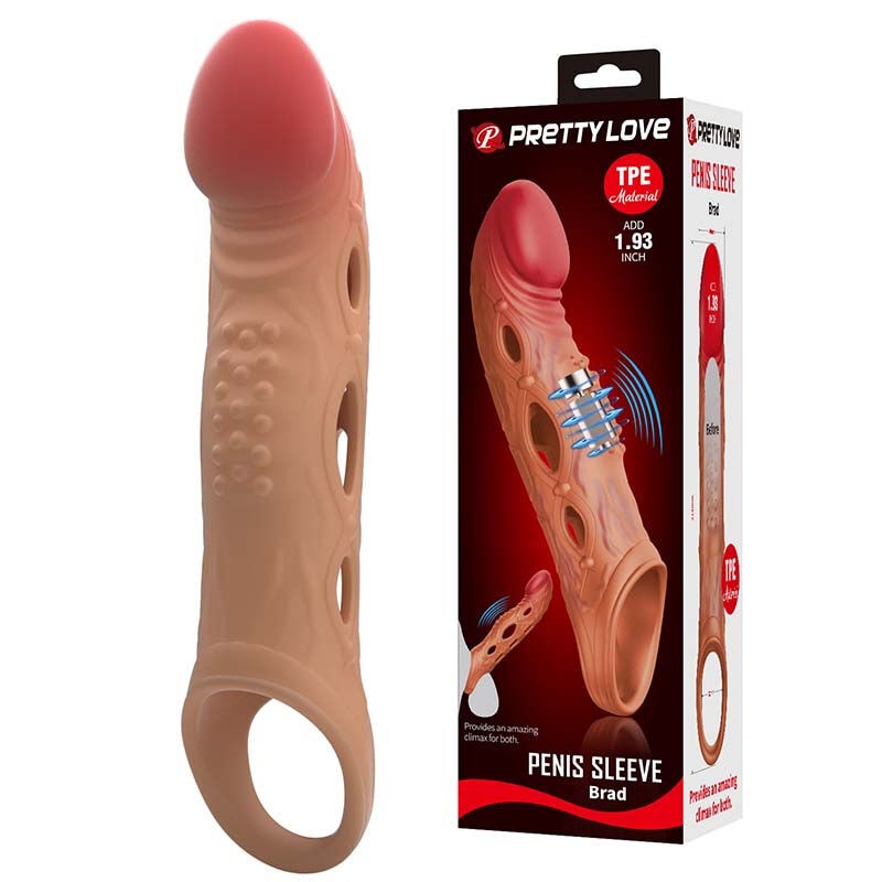 Navlaka za penis 026240Z-1, Sa vibracijom, 21cm, Boja kože