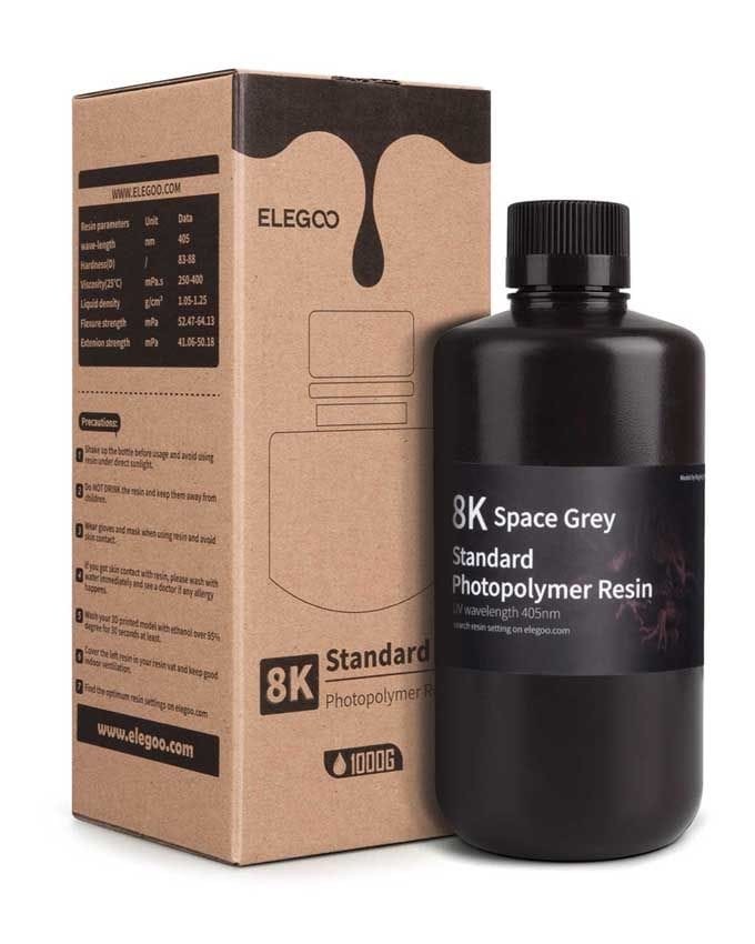 Elegoo Filament Standard 8K Resin, Sivi, 1kg